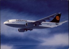 Lufthansa Airbus A310 300 airplane vintage German postcard s980