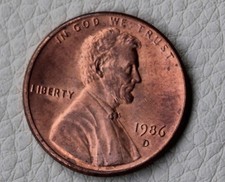 * 1986d USA 1 CENT LINCOLN BUSINESS STRIKE aUNCIRCULATED CONDITION #PJF44