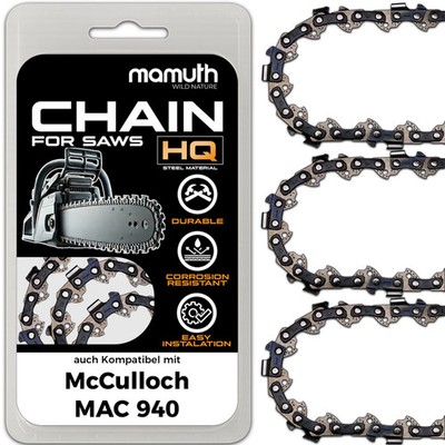 3x Sägekette Kettensäge 40cm 1,3mm 3/8'' 55 TG für McCulloch MAC 940