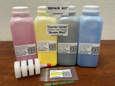 4 Toner Refill for Xerox Phaser 6510, WorkCentre 6515 + 4 Chips (REPAIR KIT)