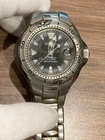 Seiko Perpetual Vintage Watch Titanium Black Used Damaged SV1217