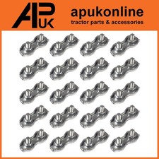20x Metal Electric Fence Poly Wire Rope Cord Joiner connector Connection 3mm