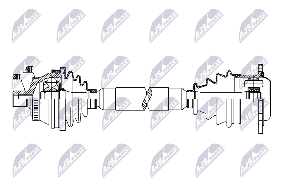 DRIVE SHAFT NPW-AU-093 FOR SKODA VW PASSAT/B5.5 AUDI A4/B7 A6/C5 BSS 2.0L 4cyl - Image 6