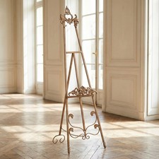 French Style Tall Gold Freestanding Metal Easel Wedding Picture Display 165cm