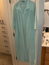 NWT Vanity Fair Robe Vintage Misty Green/Blue Made in USA Size L