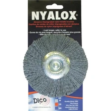Dico Nyalox 4 In. Grey Coarse Drill-Mounted Brush 7200036 Pack of 30 Dico Nyalox