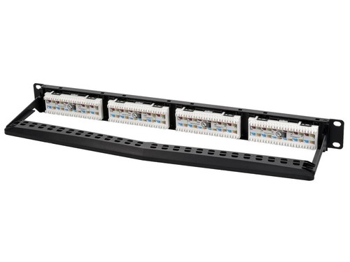 Monoprice 24-port Cat6 Unshielded UL Listed Patch Panel 1U 110/Dual IDC PoE+ TAA - Picture 4 of 6