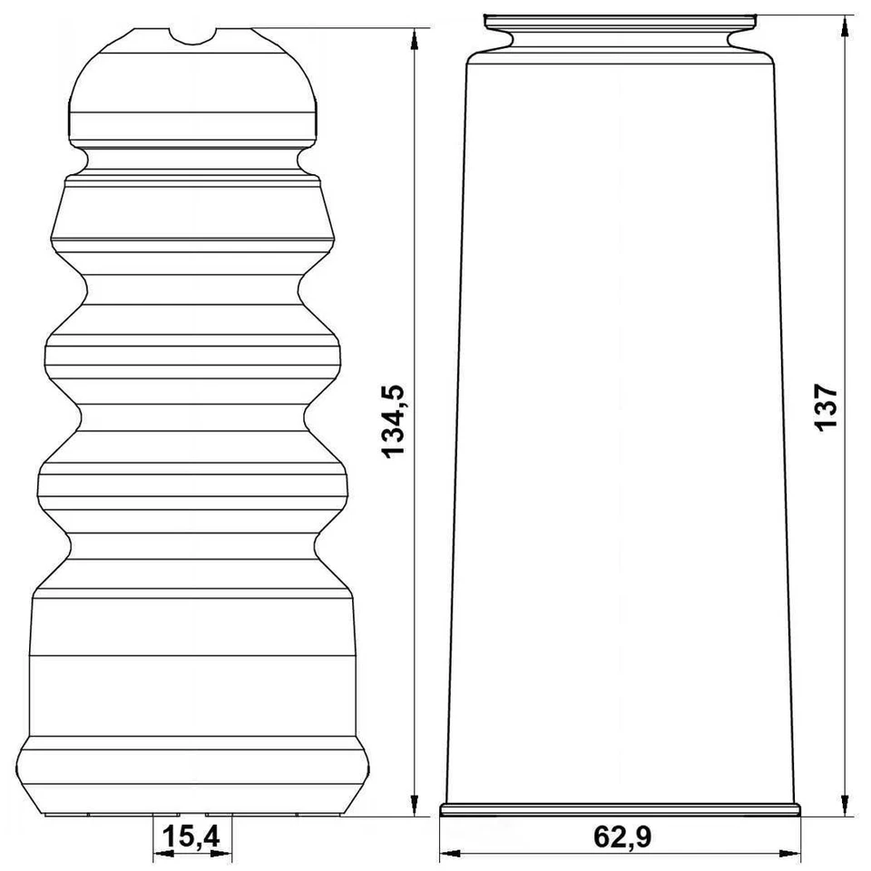 Suspension Shock Absorber Bellows-Strut Bellows Febest fits 1994 Audi Cabriolet - Image 2 of 2