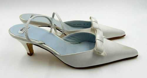 ERIN COLE DESIGN WHITE SILK SATIN BRIDAL DRESS SHOES STAR ~ WOMEN'S SIZE: 8 M - Picture 6 of 12