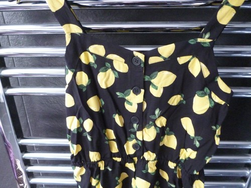 GIRLS BLACK & YELLOW LEMON JUMPSUIT AGE 5-6 YEARS BY NOBODY'S CHILD. BNWT - Picture 2 of 5