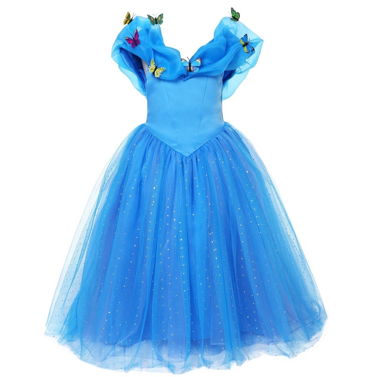 ELSA ANNA® Girls Fancy Dress Snow Queen Princess Dress Halloween