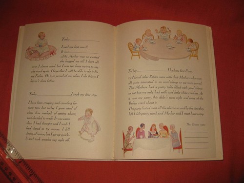 1927 BABY RECORD BOOK, BABY MEMORY, KEEPSAKE BOOK, NOS, EXCELLENT CONDITION - Picture 9 of 12