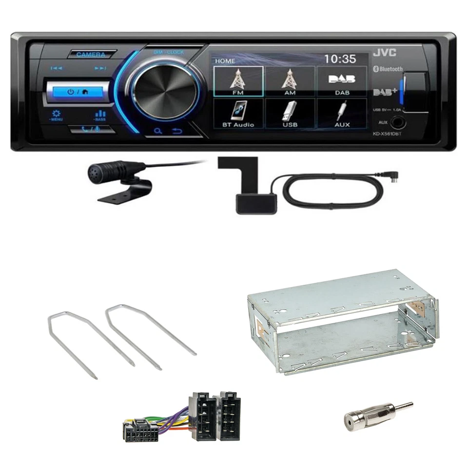 JVC KD-X561DBT Digitalradio Bluetooth USB Einbauset für Peugeot 206 206 CC - Bild 1 von 1