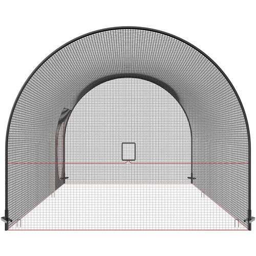 12FT Softball Baseball Cage Net and Frame Heavy Duty Pitching Batting Cage - Picture 10 of 12