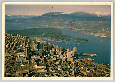 North NE View Heart Live Play Harmony Stanley Park Lions Gate Vintage Postcard