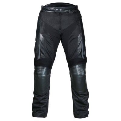 BKS Ganzjahres Leder Motorradhose Herren CE AA schwarz