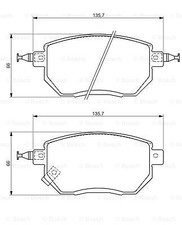BOSCH 0 986 494 366 Brake Pad Set, disc brake for INFINITI NISSAN