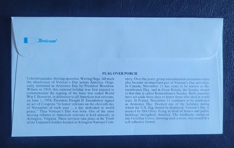 US FDC # 2915 Flag Over Porch 1995 - Image 2 of 4