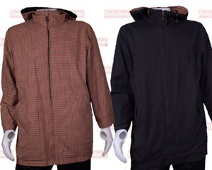 checkered rain jacket