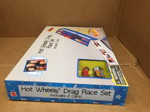 VINTAGE 1996 MATTEL HOT WHEELS DRAG RACE CAR SET CARRING CASE WITH 2 CARS 65766 - Picture 4 of 5
