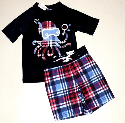 Gymboree Boys Rashguard Swimwear Trunks 12-18 NWT - Picture 3 of 7