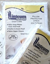 2 KG ZIPPER PILLOW PROTECTORS, 200 TC, COTTON, FEATHER DOWN PROOF, LINTEUM TEXTI