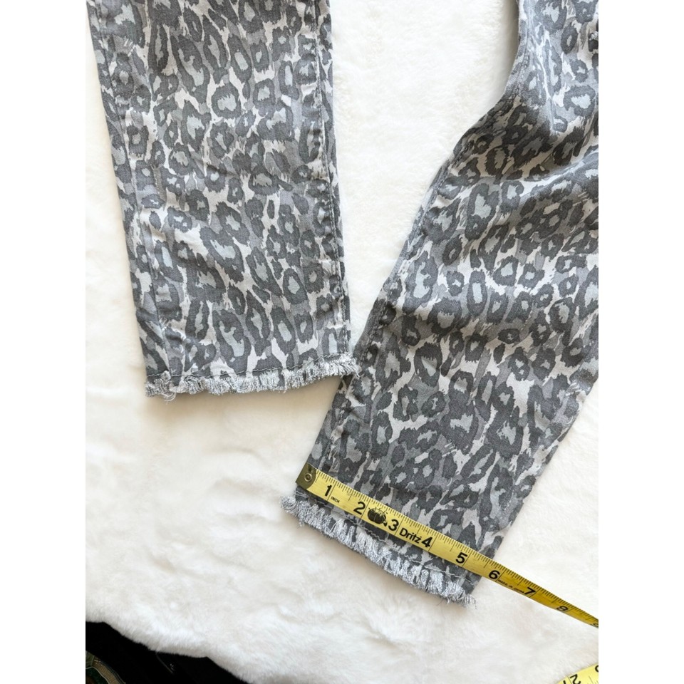 Easel Los Angeles Pants Womens Large Gray Skinny Animal Print