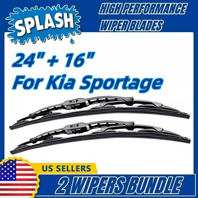 Wiper Blades 2-Pack Standard Wipers - fit 2005-2010 Kia Sportage - 30240/160