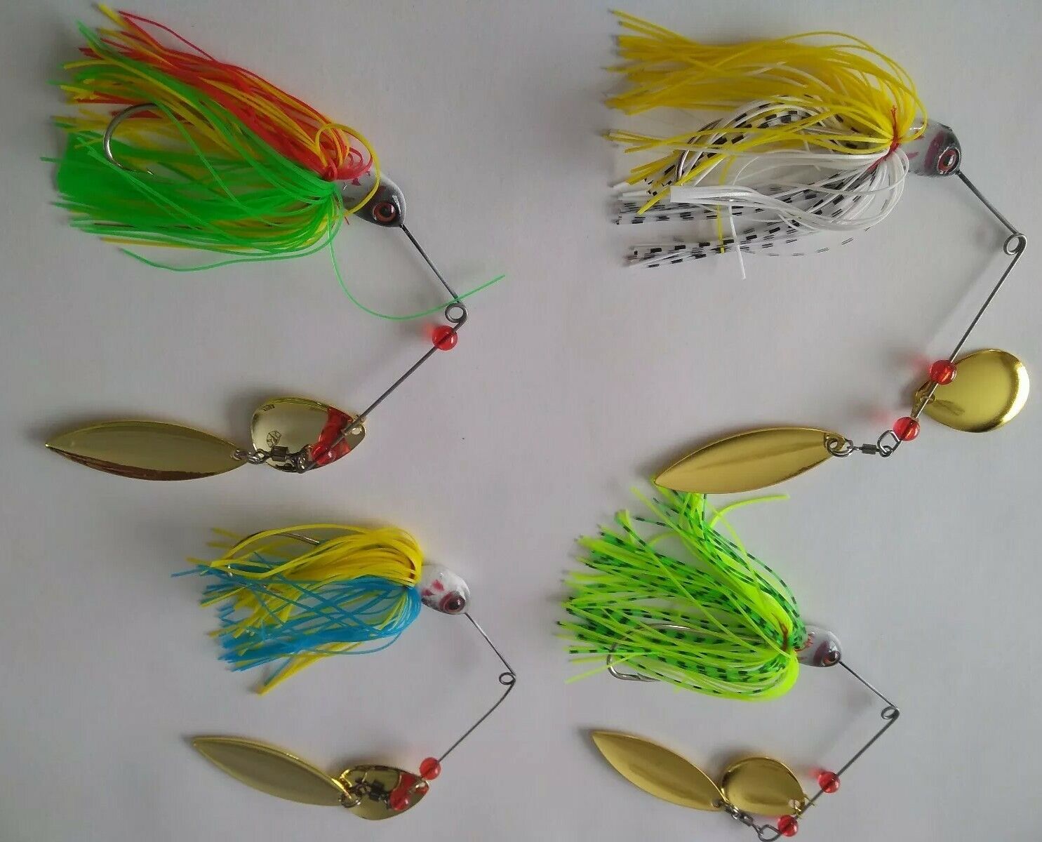 Largemouth Bass walleye fishing lures spinner Baits tackle 4 pack