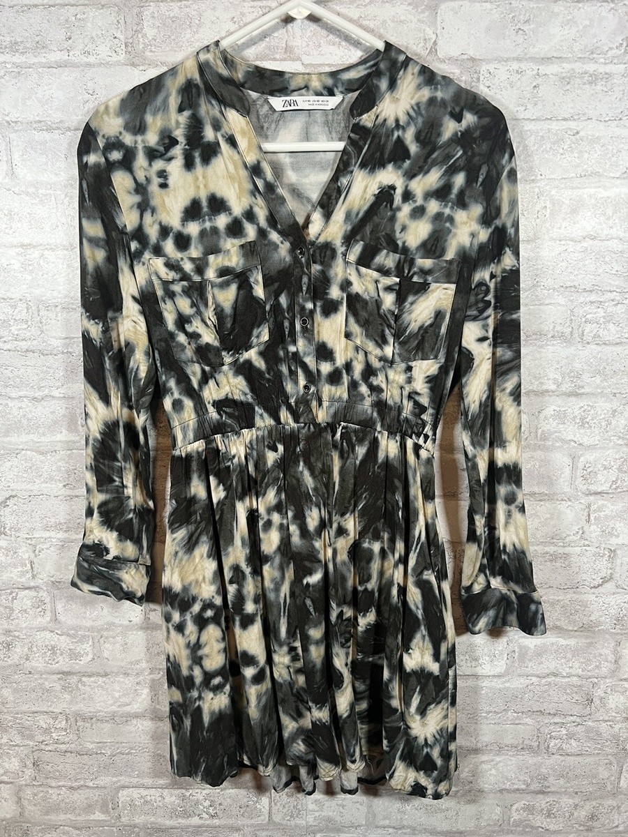 knee length dresses for ladies ZARA. Long transparent tie-dye dress Ts  Hibuy market