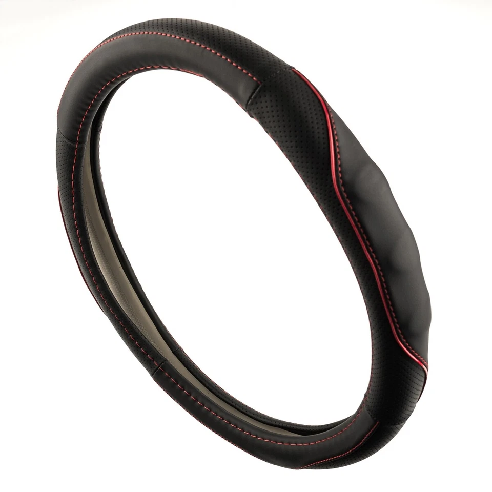 Housse pour Volant Étui Ø 38x9cm Anthracite Rouge pour Mercedes - Photo 2/4