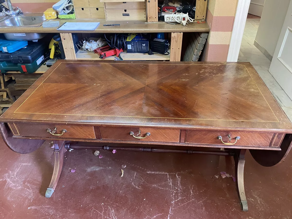 Dark wood cheap vintage desk