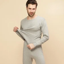 Men's Thermal Underwear Set Cotton for Men Base Layer Cold Weather