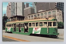 #496 Tram Transbay Terminal Melbourne Australia 1987 VINTAGE POSTCARD 1645