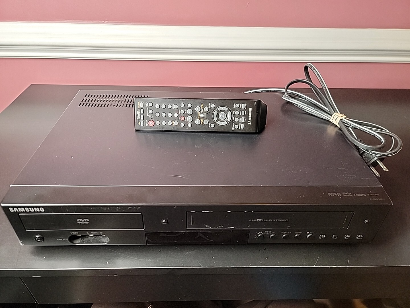 TESTED Samsung DVDV9800 HDMI DVD VCR Player VHS Recorder Combo With