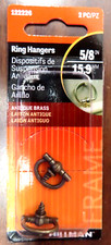 Hillman Oval Ring Hanger Antique Brass 122226 Package of 2 NEW