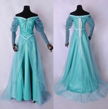Princess Ariel Adult Costume The Little Mermaid Dress Off Shoulder Ball Gown 