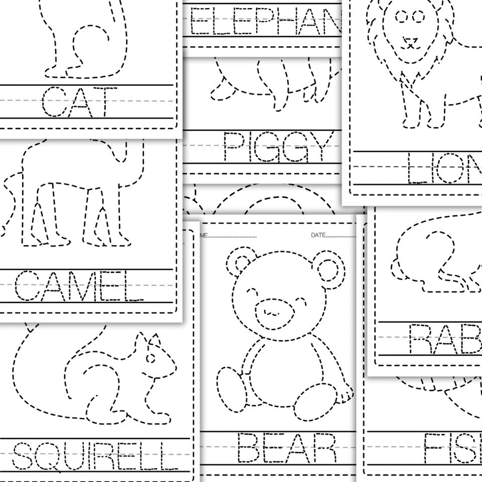 Pacote de livro de atividades imprimível controle de lápis e rastreamento para crianças de 3 a 7 anos - Imagem 3 de 4