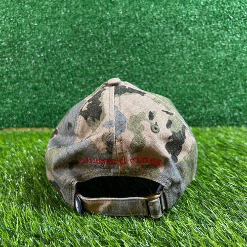 Vineyard Vines Camo Hat Cap Adjustable Strap Back Brown Green Whale Logo Preppy - Picture 4 of 10