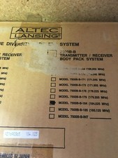 Altec Lansing 7500b-b Wireless Microphone System New Old Stock
