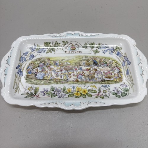 ROYAL DOULTON BRAMBLE HEDGE RARE "THE PICNIC" RECTANGULAR PLATTER SERVING TRAY - Picture 7 of 19