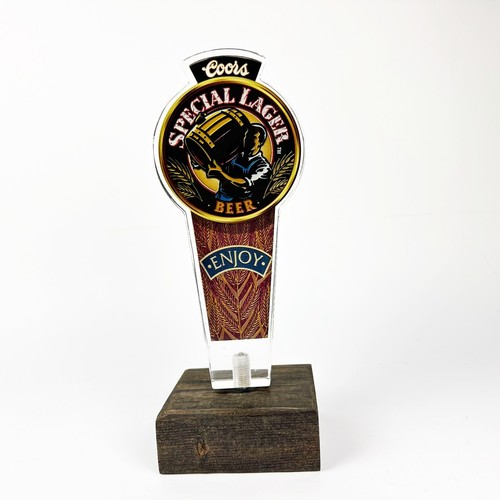Vintage Coors Special Lager Lucite Acrylic Beer Tap Handle Knob 8.5” Tall