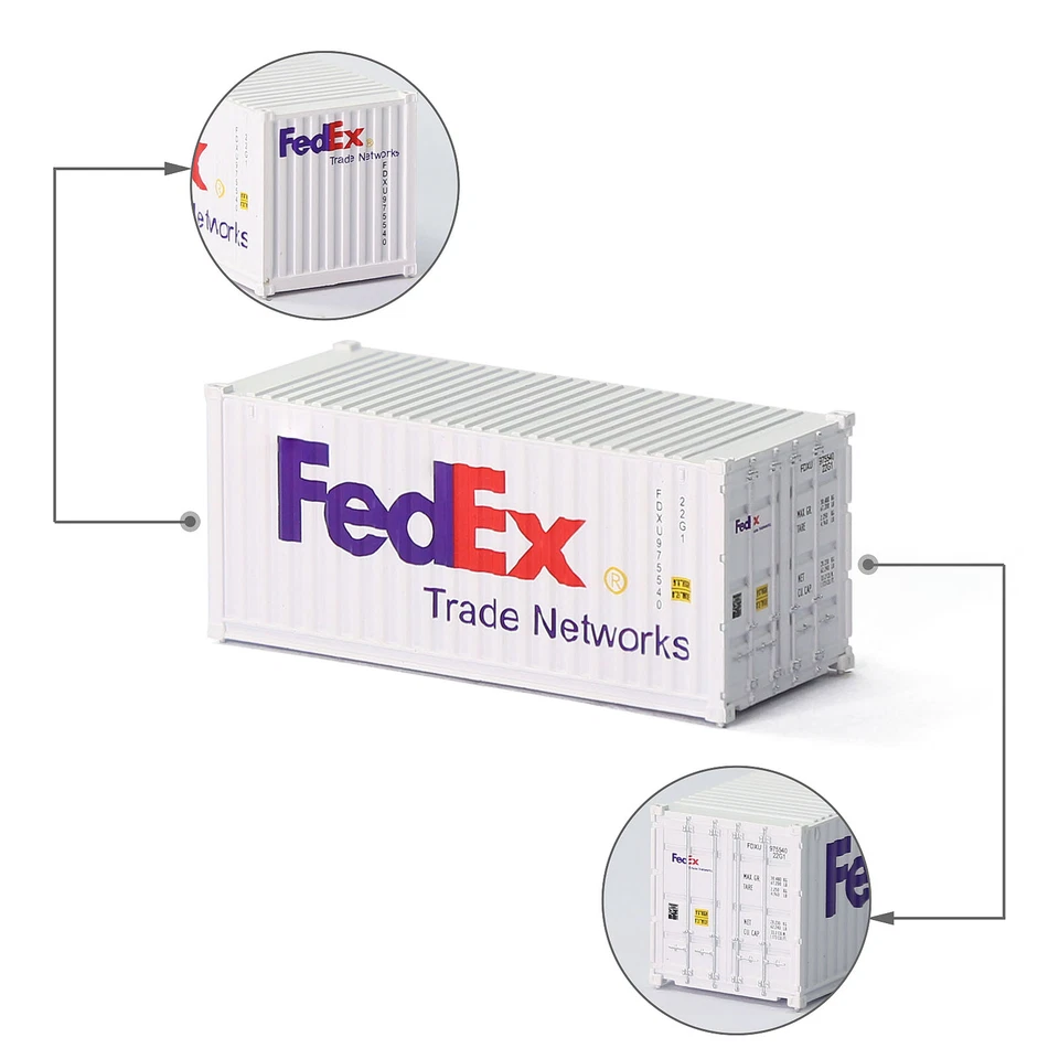 Evemodel N Scale 1:160 20ft Shipping Container 20' Cargo Box Model Railway - Image 3 of 4