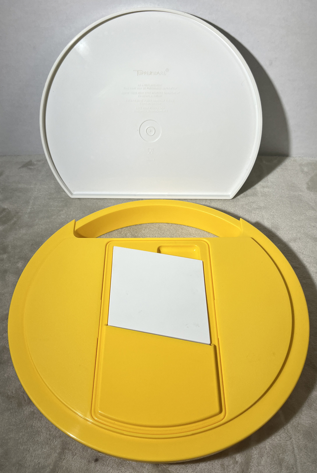 Tupperware Vintage Cheese Slicer 1853-1 Yellow Grater Shredder With Lid ...