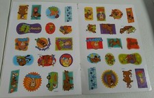 Vintage Hallmark Scooby Doo Stickers 1 Sheet Retro 8x11" For Crafts Scrapbook