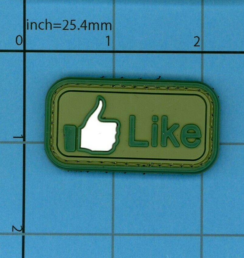 PVC Forest Green Thumbs Up Patch Tactical Vest Bag Tab B35