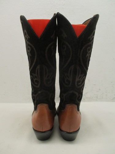 Nine West EVIE Brown Black Leather Cowboy Western Boots Cap Toe Womens Sz 7.5 M - Picture 6 of 12