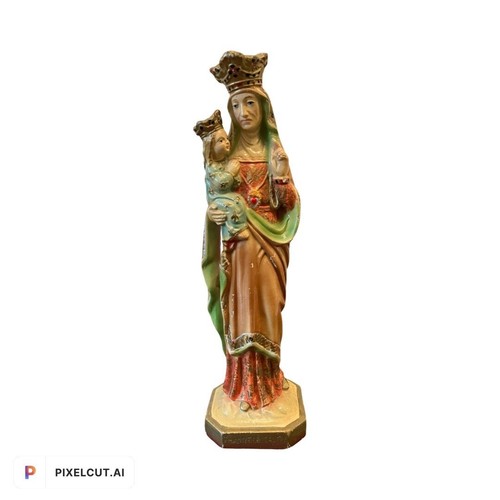 Vtg Saint Anne de Beaupre, Quebec Canada Papier Mache Figurine Statue 11" Tall