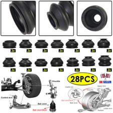 28Pcs Ball Joint Boot Suspension Steering Dust Cover Track Tie Rod Linkage Kits
