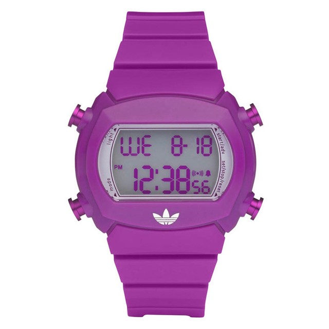 purple digital watch